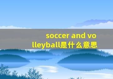 soccer and volleyball是什么意思